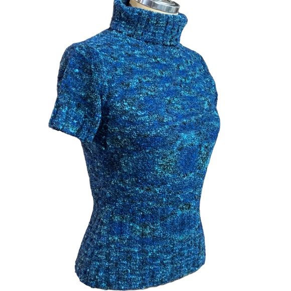 Oscar  by Oscar de la Renta, Short sleeve turtleneck sweater - Picture 2 of 9